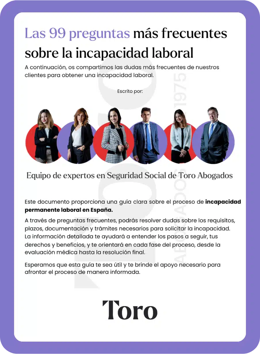 +99 preguntas y respuestas de la incapacidad permanente